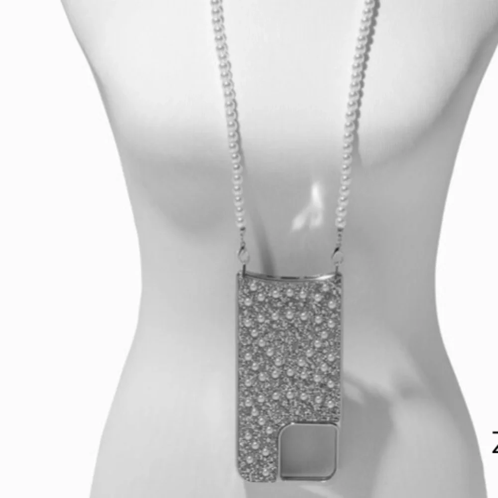 PEARL & CRYSTAL PHONE CASE WITH STRAP - FITS IPHONE® 13 or 13 PRO